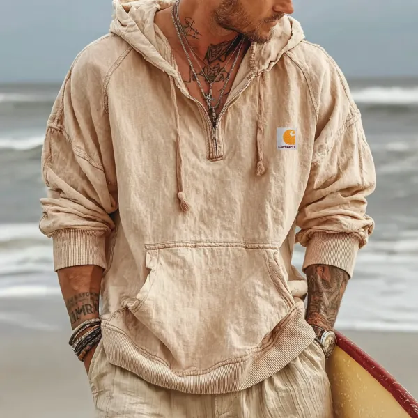 Outdoor Brand Zip-Up Oversized Hoodie - Wayrates.com 