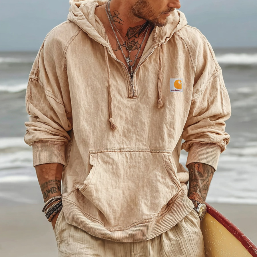 Outdoor Brand Zip-Up Oversized Hoodie