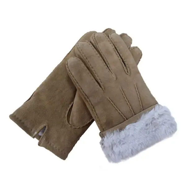 Unisex Fur Winter Sheepskin Five-finger Enlarged Thickened Foreign Trade Gloves - Wayrates.com 