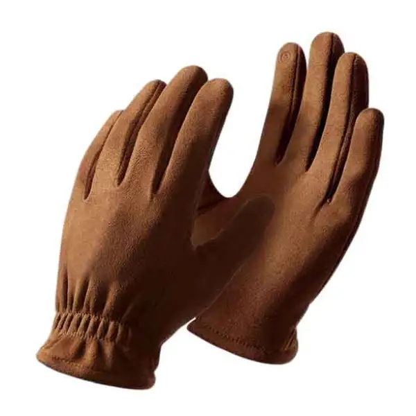 Men's Suede Warm Fleece Outdoor Touchscreen Cycling Gloves - Wayrates.com 