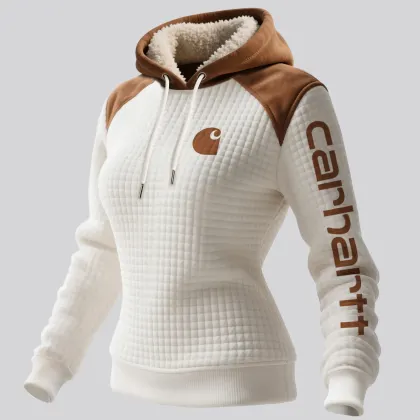 Women's Carhartt Vintage Western Waffle Colorblock Suede Hoodie