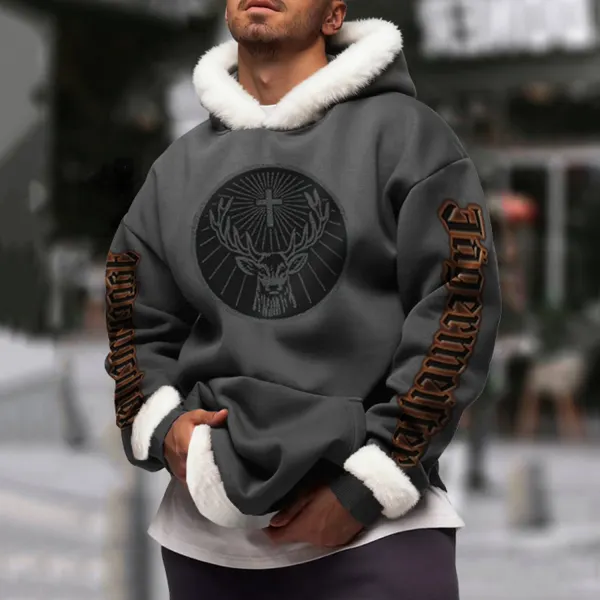 Casual Retro Print Loose Hoodie - Wayrates.com 