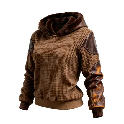 Cozy Hooded Colorblock Sweatshirt For Winter And Fall