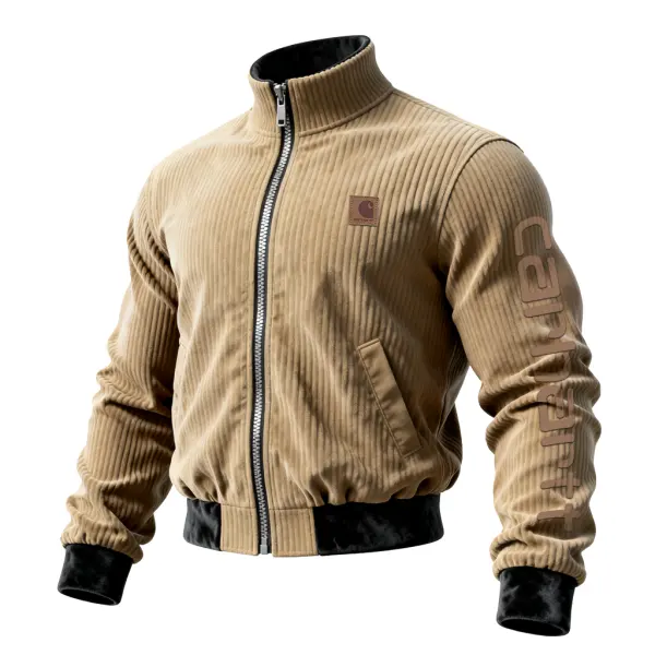 Men's Retro Outdoor Corduroy Bomber Jacket - Wayrates.com 
