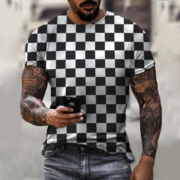 Mens Race Day Printed T-shirt - Keymimi.com 