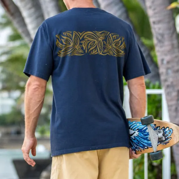 Maire Navy Crew Classic Crew Neck Short Sleeve T-shirt - Albionstyle.com 