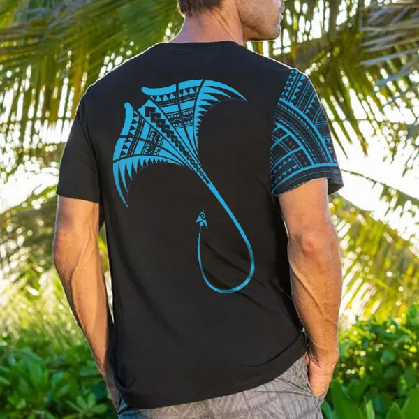 Men's Hawaiian Printed T-shirt - Salolist.com 