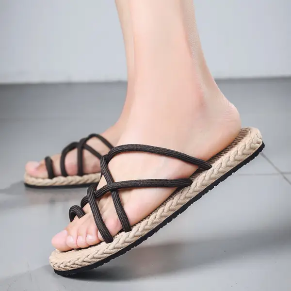 Unisex Beach Woven Slippers - Albionstyle.com 