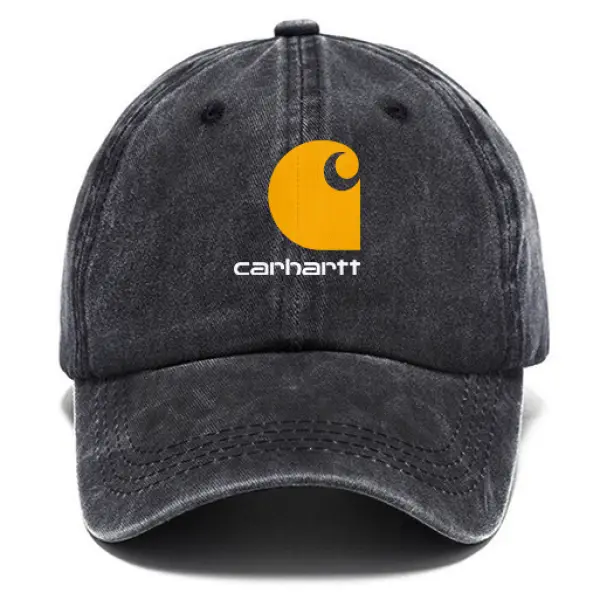 Washed Cotton Sun Hat Vintage Carhartt Outdoor Casual Cap Khaki Navy Black Gray Green - Yiyistories.com 