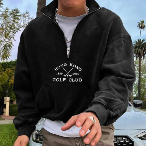 Men's Oversized Hoodie Vintage GOLF CLUB - Albionstyle.com 