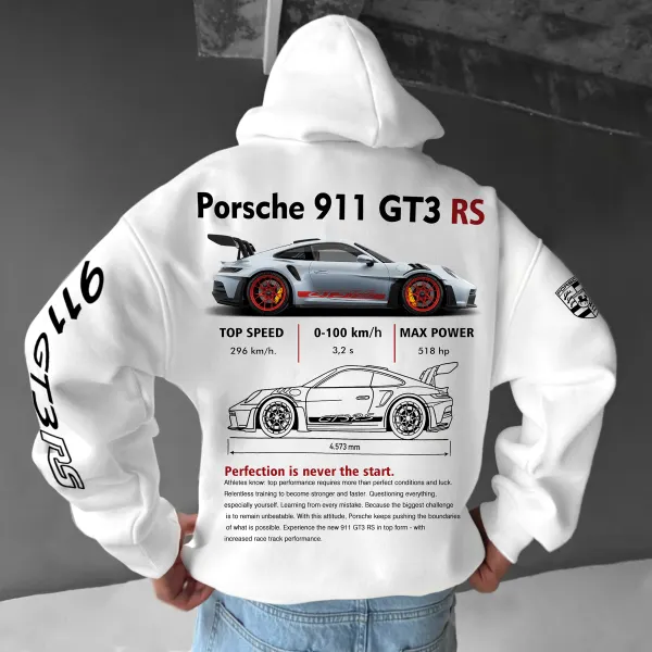 Oversize Sports Car Porsche 911 GT3RS Hoodie - Menzfolk.com 