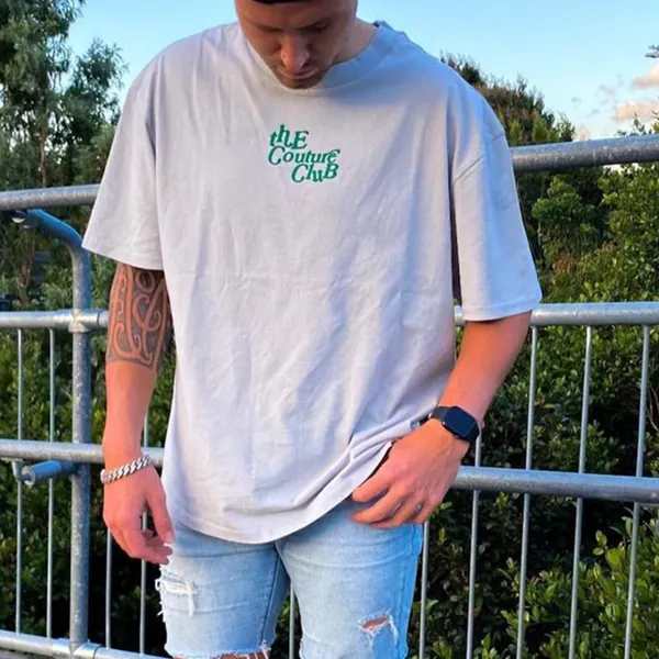 Unisex Oversized Classic Letters Printed T-shirt - Albionstyle.com 