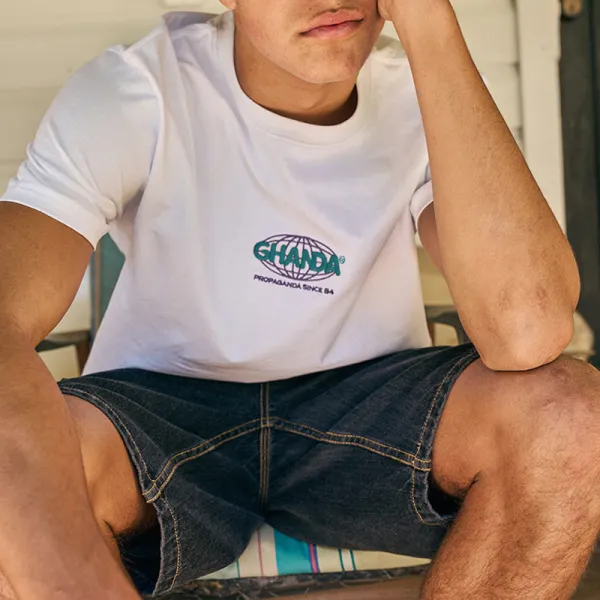 Vintage Letter Print T-shirt - Albionstyle.com 