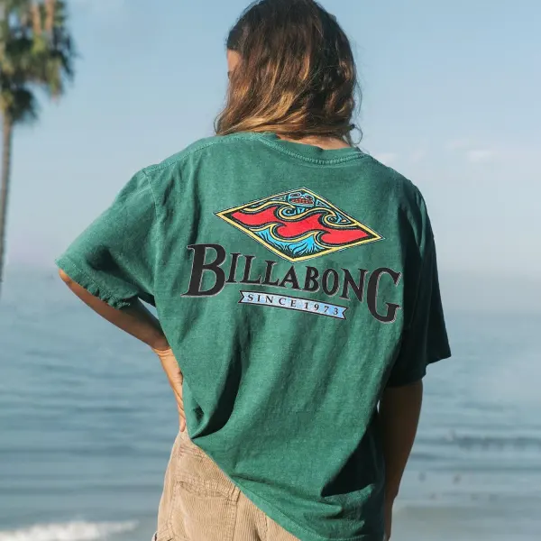 Casual Vintage Printed Surf T-shirt - Cotosen.com