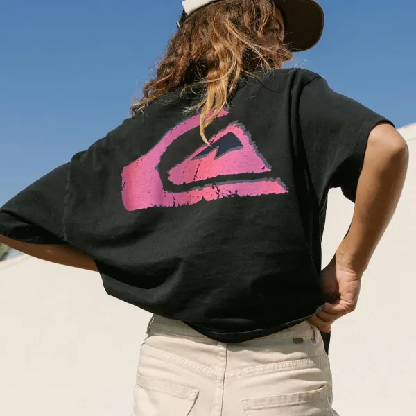 Ms. Vintage Holiday Quiksilver Surfing Printing T-shirt - Cotosen.com 