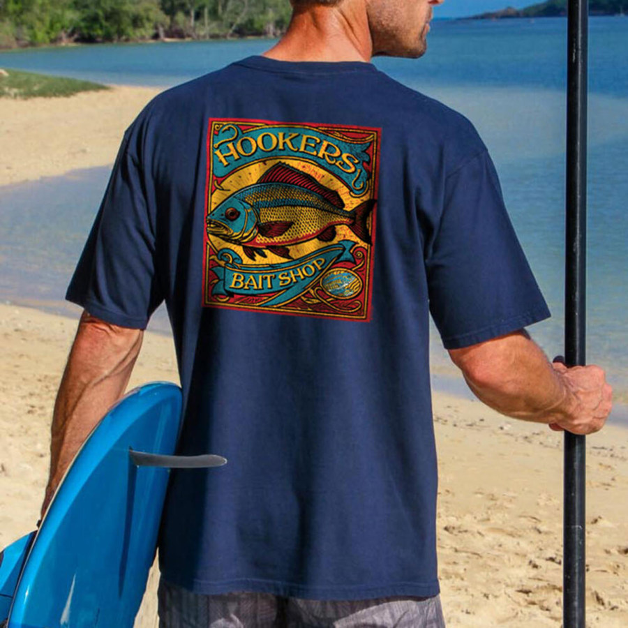 

Holiday Leisure Scenery Printed T-shirt