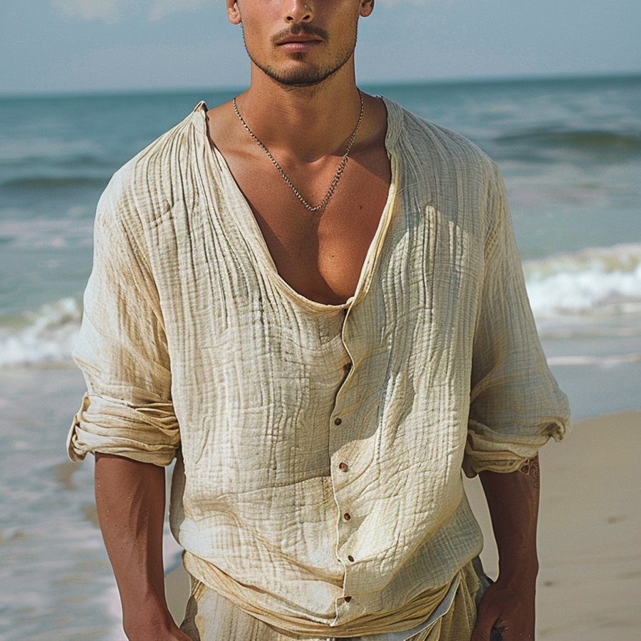 

Men's Loose Linen Shirt