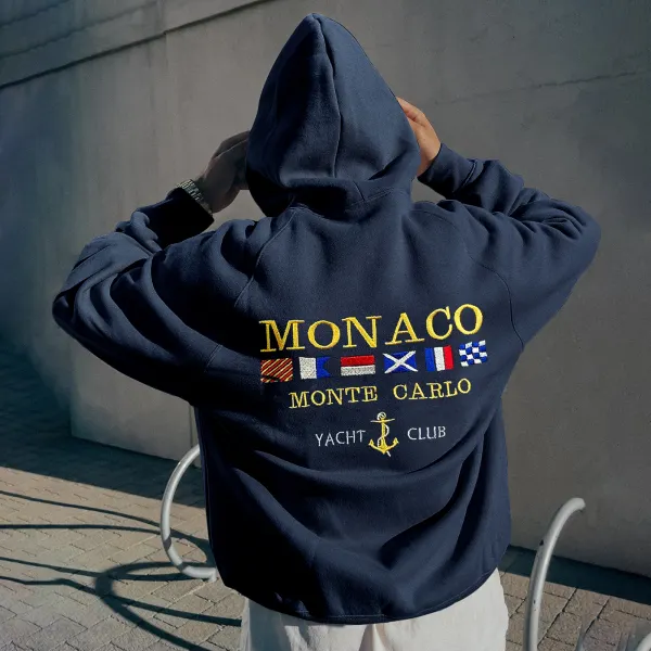 Vintage Casual Yacht Club Hoodie - Salolist.com 