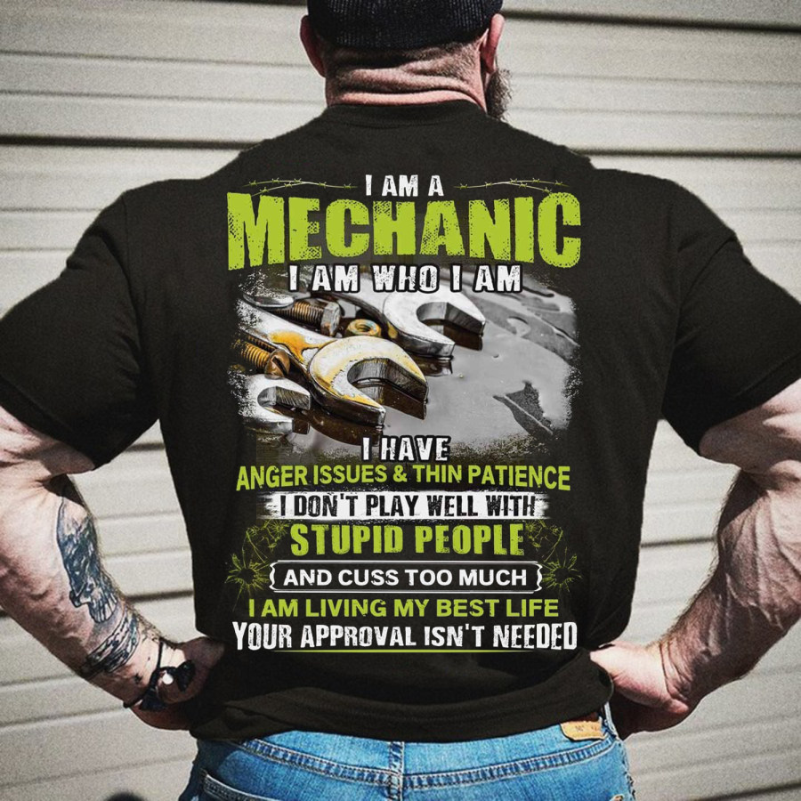 

I Am A Mechanic Printed Short-sleeved T-shirt