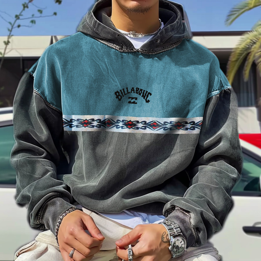 

Men's Billabong Retro Contrast Letter Print Hoodie