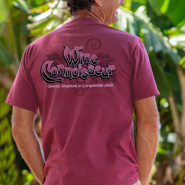 Wine Connoisseur Short Sleeve Crewneck T-Shirt - Albionstyle.com 