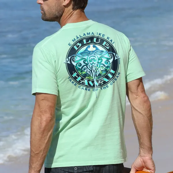 Hawaii Dive Short Sleeve Crewneck T-Shirt - Albionstyle.com 