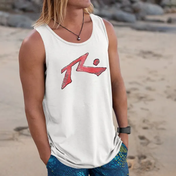 Vintage Print Tank Top - Albionstyle.com 