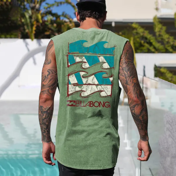 Men's Retro Hawaiian Printed Vest - Albionstyle.com 