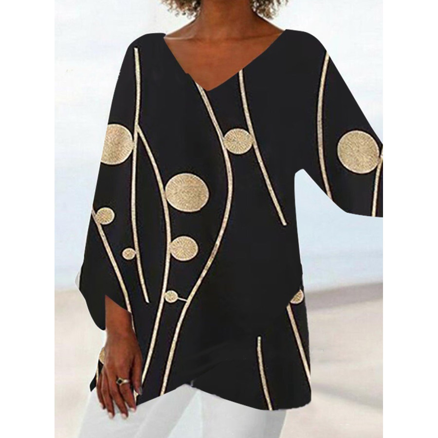 

Fashion V-neck Print Shirt