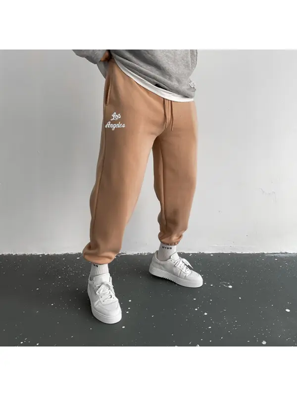 Los Angeles Print Sweatpants - Ootdmw.com 
