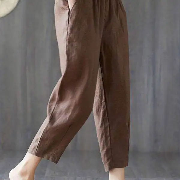 Loose Cotton And Linen Casual Pants - Kalesafe.com 