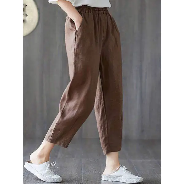 Loose Cotton And Linen Casual Pants - Honeylop.chimpone.com 
