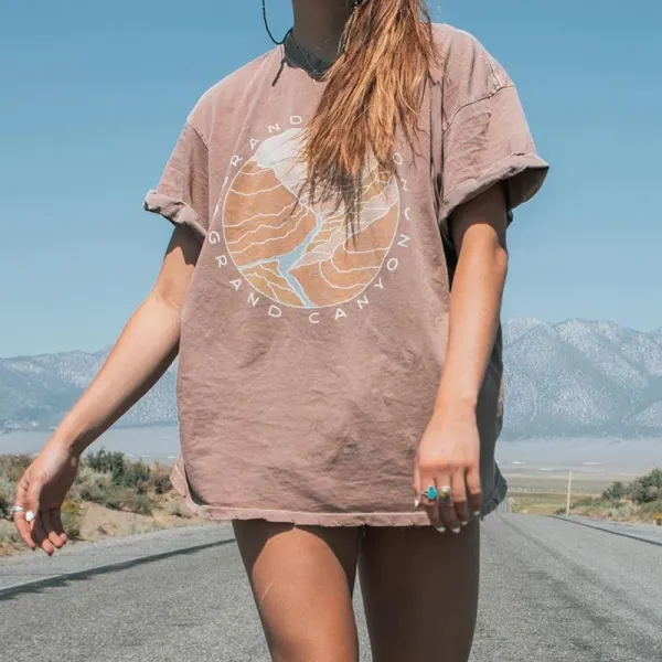 Grand Canyon Sun Vintage Boyfriend Tee - Spiretime.com 