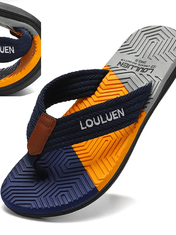 Men's Colorblock Hawaiian Vacation Beach Sandals - Pragmaace.com 