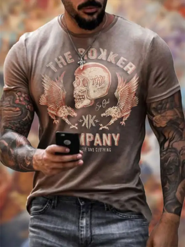 Mens Retro Motorcycle Riding T-shirt - Anrider.com 