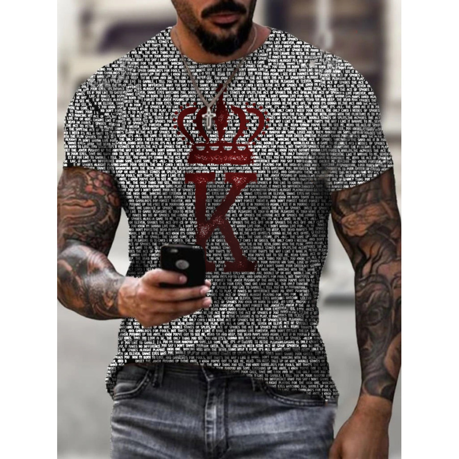 

Designer King K Playing Card T-shirt