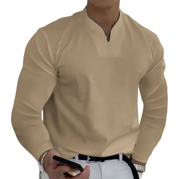 Men's Outdoor V-Neck Casual Long Sleeves Only $23.99 - Cotosen.com 
