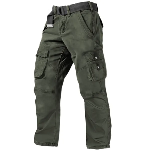 Men's Outdoor Multi-pocket Cotton Casual Cargo Pants - Elementnice.com 