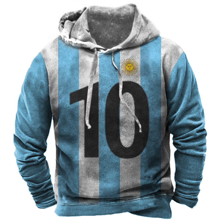 

Men's 2022 World Cup Argentina Flag Soccer Sweatshirt