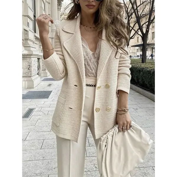 Ladies Elegant Fashion Solid Color Blazer - Honeylop.chimpone.com 