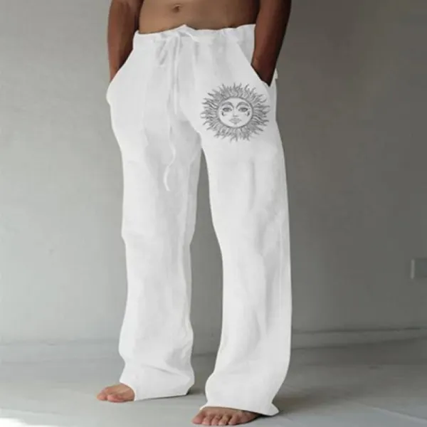 Holiday Style Cotton And Linen Pants - Localziv.com 