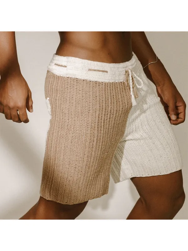 Men's Color Block Yoga Casual Shorts - Anrider.com 