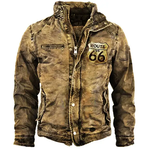 Men's Route 66 Retro Washed Warm Jacket - Anurvogel.com 