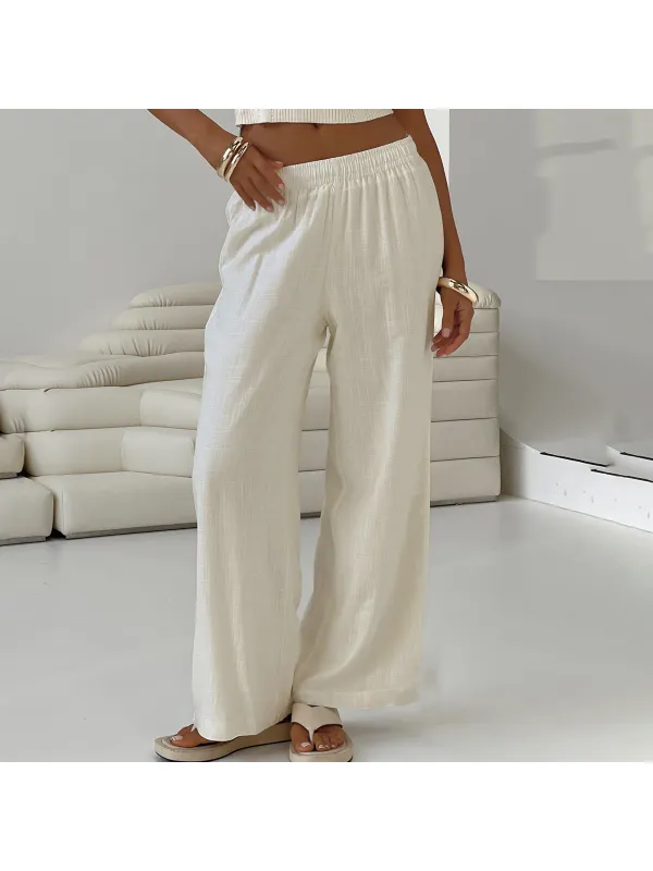 Linen Premium Comfortable Home Daily Pants For Women - Ininrubyclub.com 