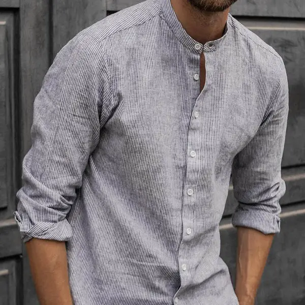 Mens Casual Cotton And Linen Shirts - Trisunshine.com 