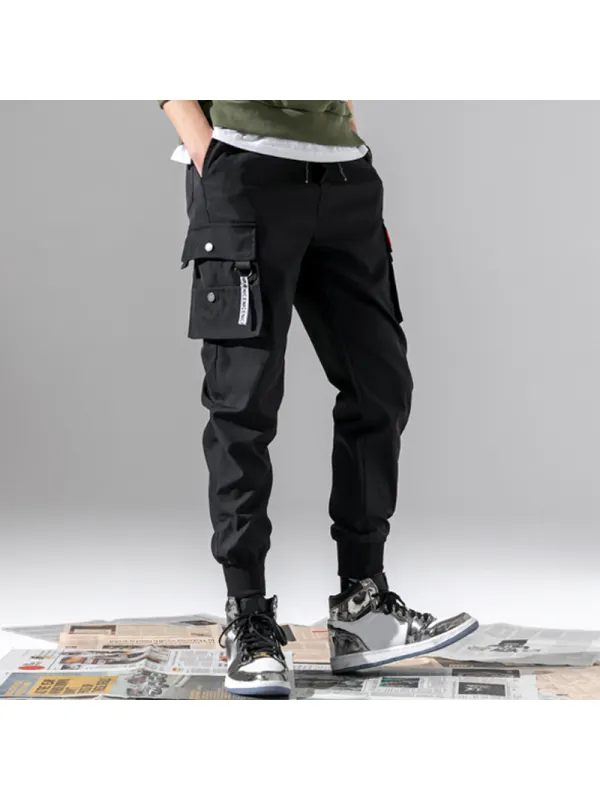 Casual Pocket Solid Color Pants - Aptkoi.com 