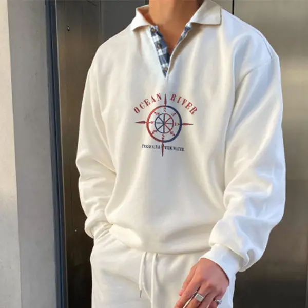 Retro Men's Polos Casual Sweatshirt - Ootdyouth.com 
