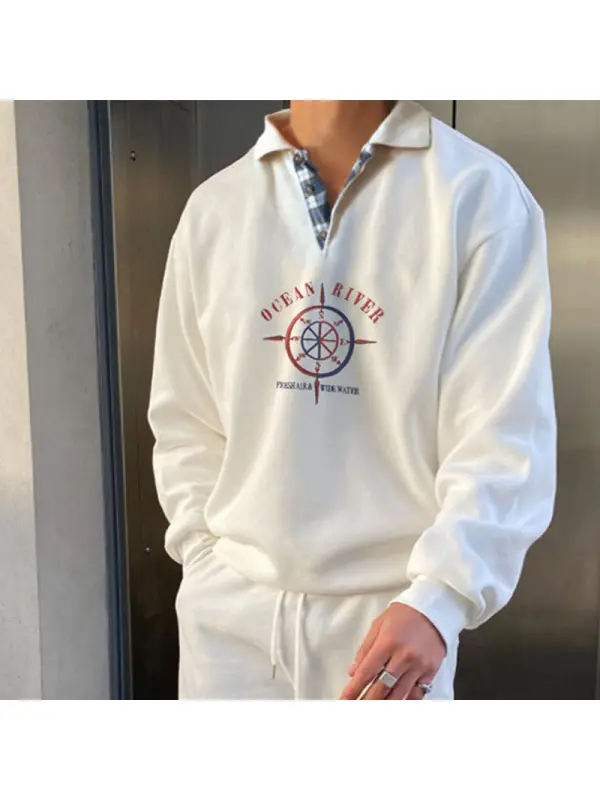 Retro Men's Polos Casual Sweatshirt - Anrider.com 