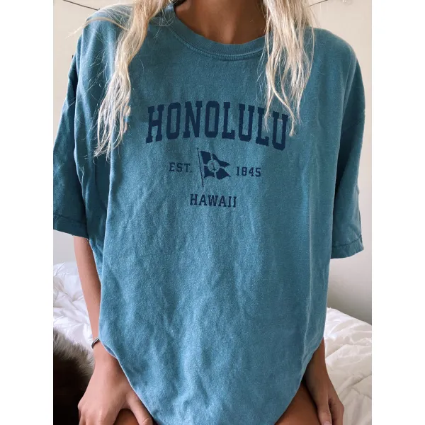 HONOLULU HAWAII TEE - Burstarsunshine.com 