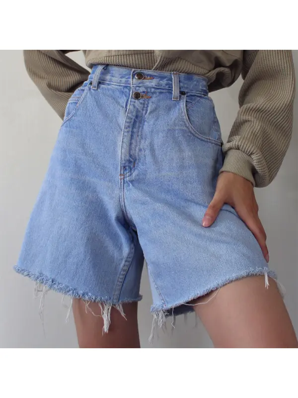 Vintage Casual Loose Denim Shorts - Hoplady.chimpone.com 